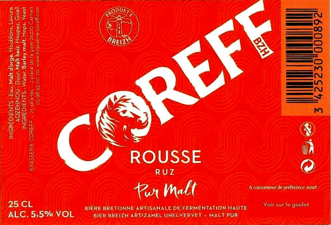 etiquette BRASSERIE COREFF 155