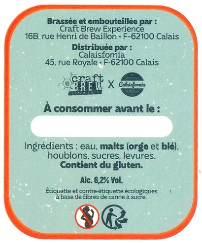 Etiquette BRASSERIE CRAFT BREW EXPERIENCE 01B