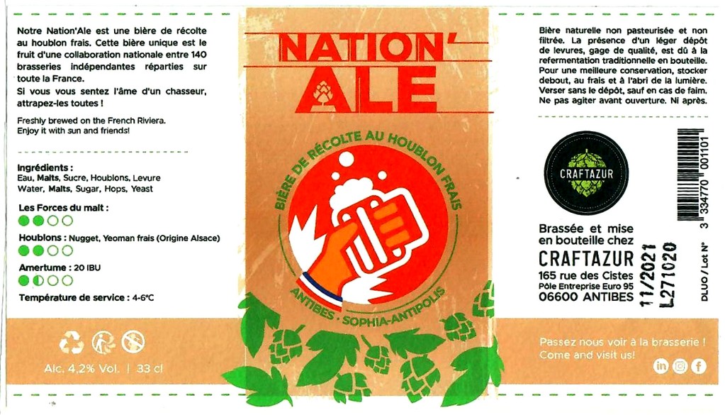 Etiquette BRASSERIE CRAFTAZUR 02