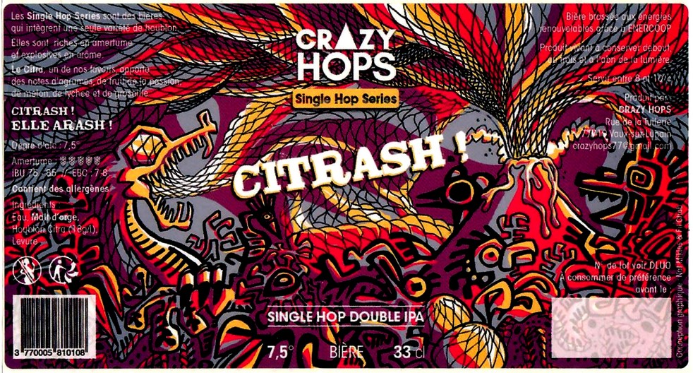 Etiquette BRASSERIE CRAZY HOPS 04