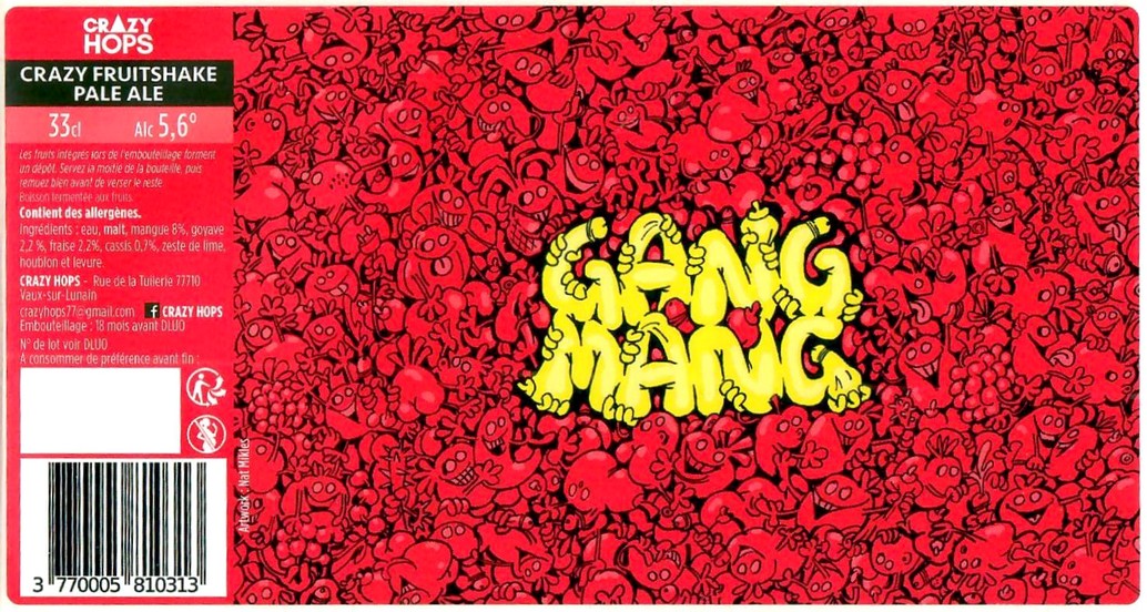 Etiquette BRASSERIE CRAZY HOPS 07