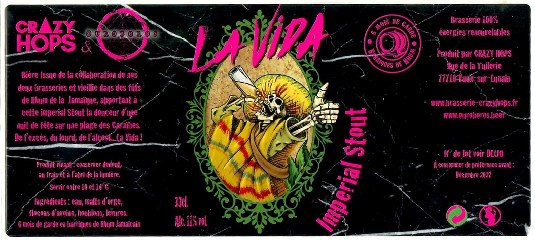 Etiquette BRASSERIE CRAZY HOPS 13