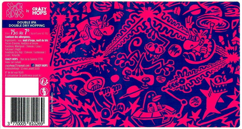 Etiquette BRASSERIE CRAZY HOPS 14