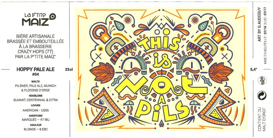 Etiquette BRASSERIE CRAZY HOPS 19