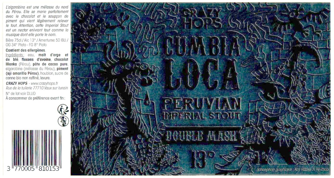 Etiquette BRASSERIE CRAZY HOPS 28