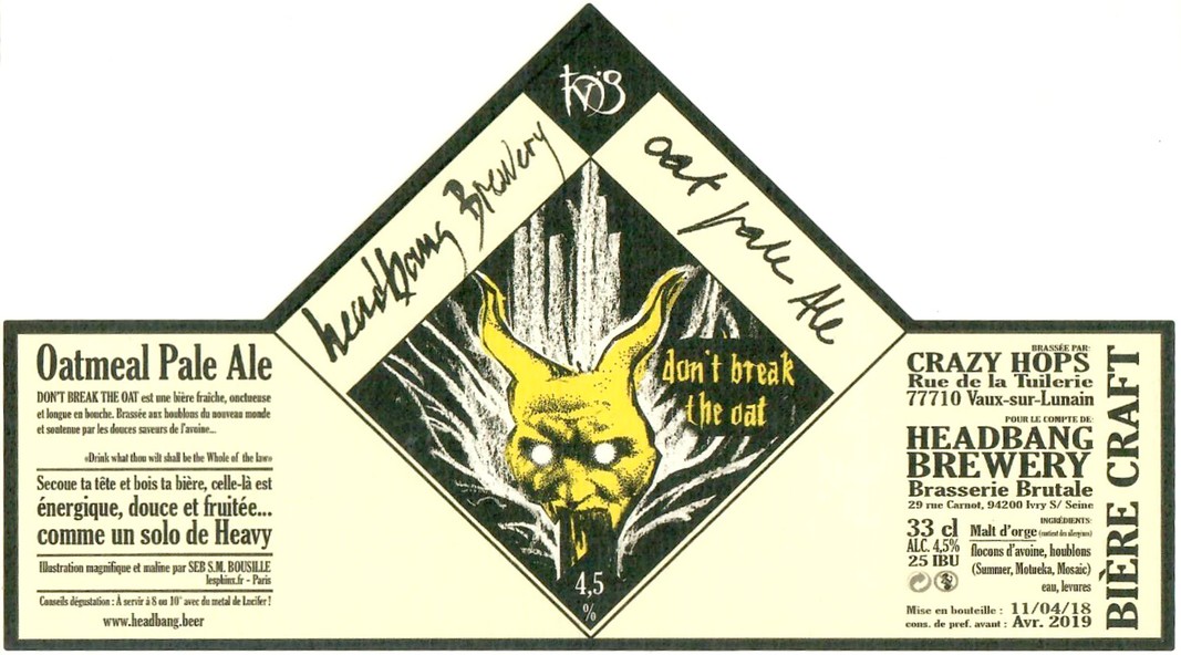 Etiquette BRASSERIE CRAZY HOPS 32