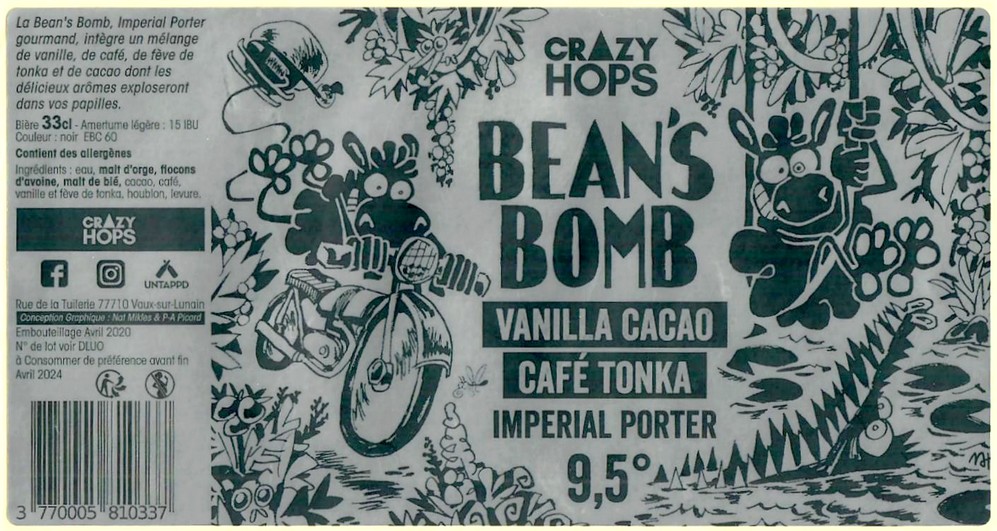 Etiquette BRASSERIE CRAZY HOPS 33