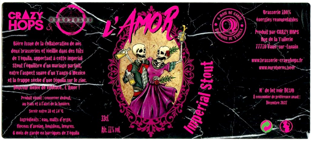 Etiquette BRASSERIE CRAZY HOPS 35