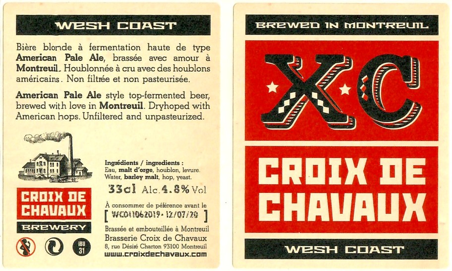 Etiquette BRASSERIE CROIX DE CHAVAUX 04