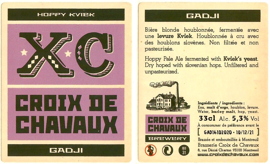 Etiquette BRASSERIE CROIX DE CHAVAUX 07