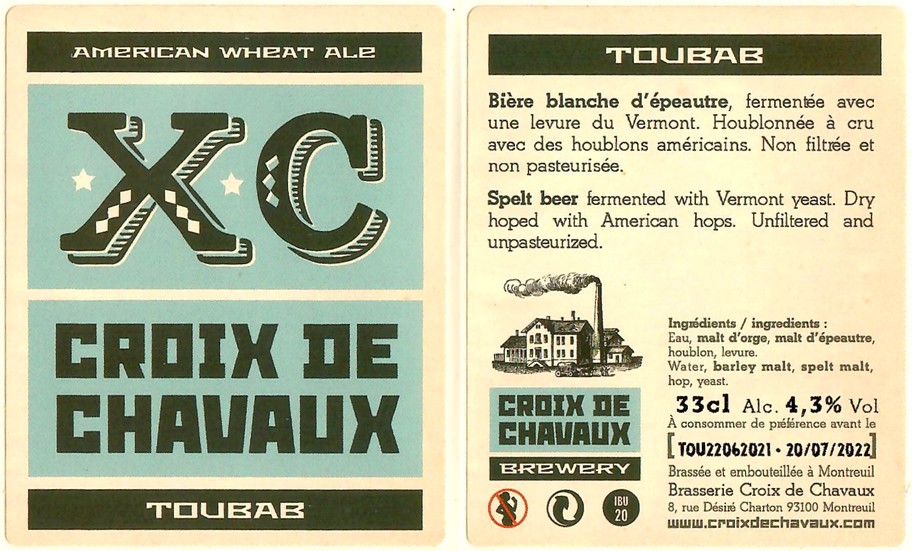 Etiquette BRASSERIE CROIX DE CHAVAUX 09