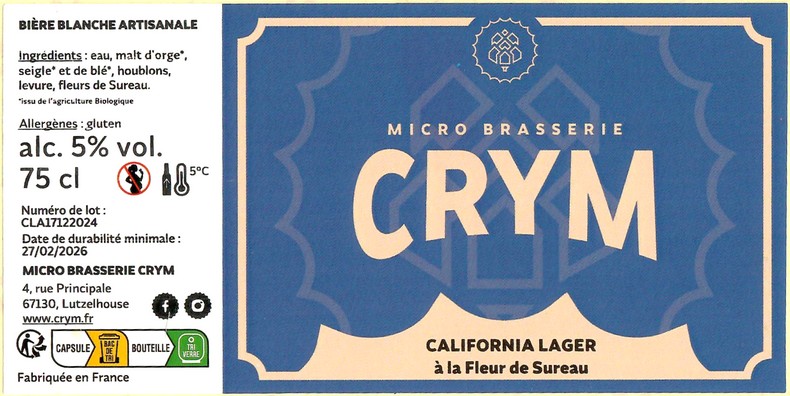 Etiquette BRASSERIE CRYM 03