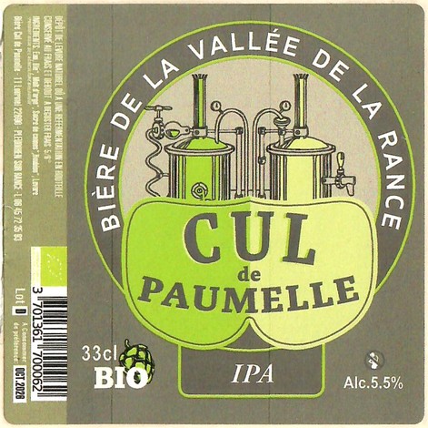 Etiquette BRASSERIE CUL DE PAUMELLE 23