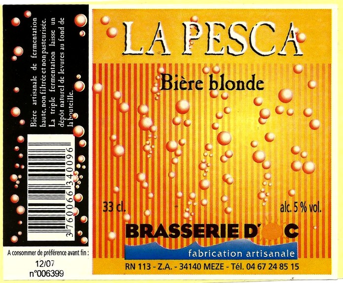 etiquette BRASSERIE D'OC 15