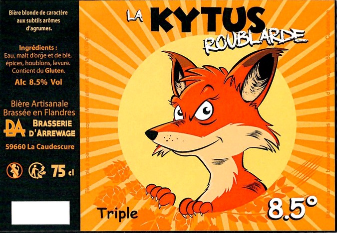 Etiquette BRASSERIE D'ARREWAGE 01