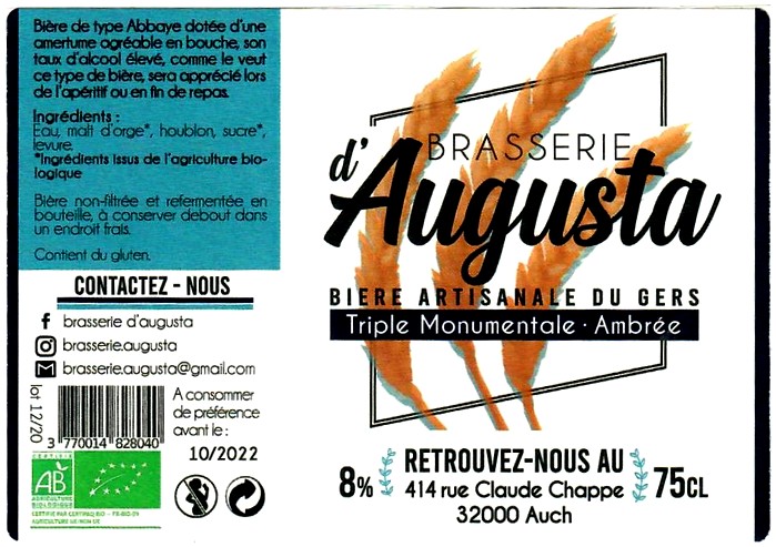 etiquette BRASSERIE D'AUGUSTA 05