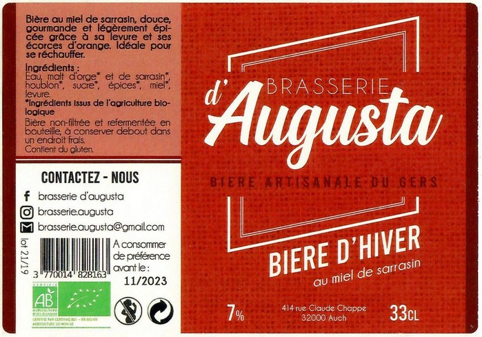 Etiquette BRASSERIE D'AUGUSTA 06