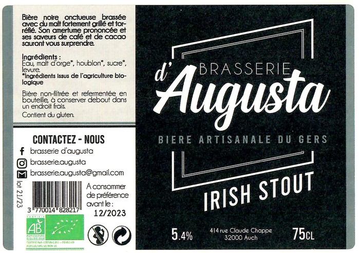 Etiquette BRASSERIE D'AUGUSTA 07
