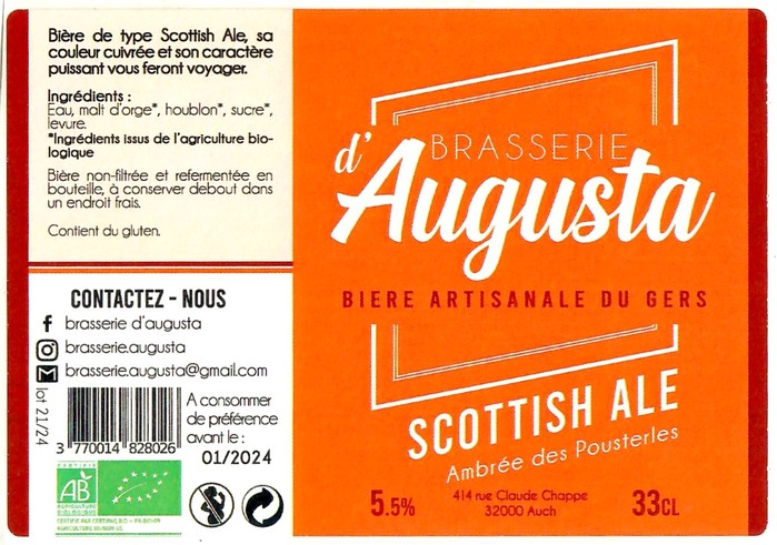 Etiquette BRASSERIE D'AUGUSTA 09