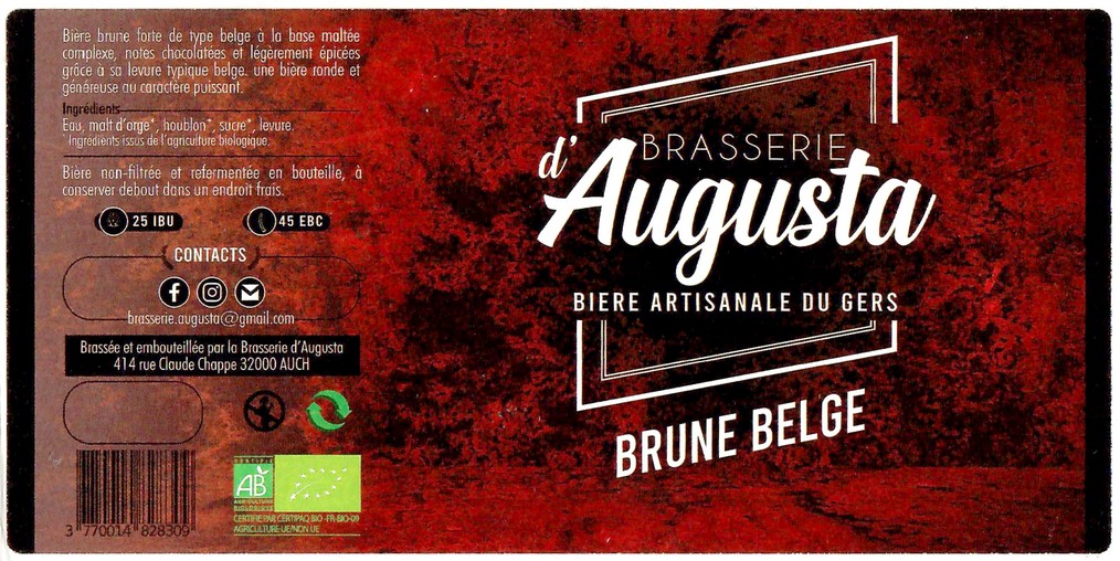 Etiquette BRASSERIE D'AUGUSTA 10