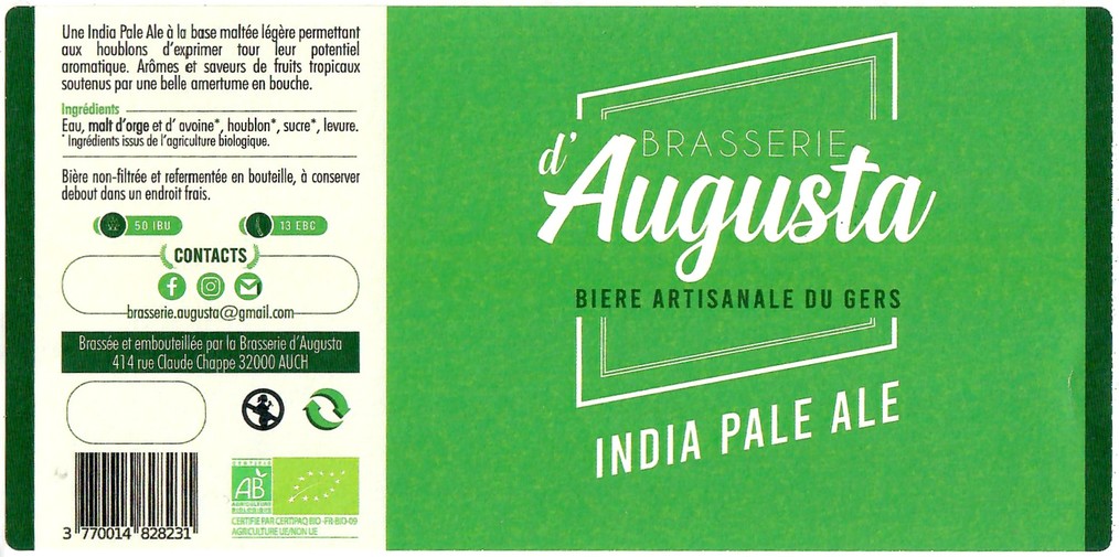 Etiquette BRASSERIE D'AUGUSTA 11