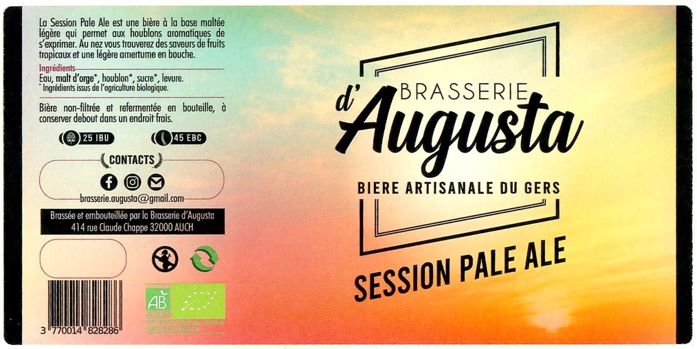 Etiquette BRASSERIE D'AUGUSTA 13