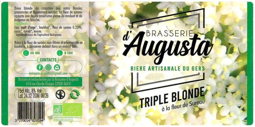 Etiquette BRASSERIE D'AUGUSTA 14