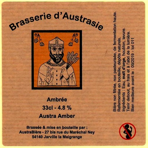 etiquette BRASSERIE D'AUSTRASIE 01