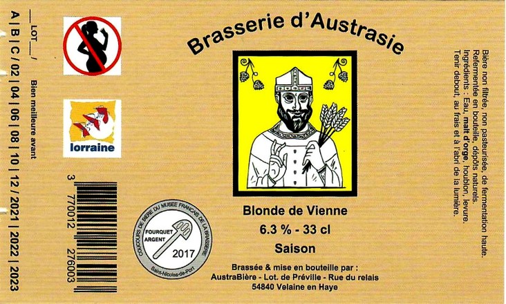 etiquette BRASSERIE D'AUSTRASIE 08