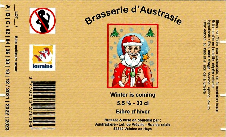 etiquette BRASSERIE D'AUSTRASIE 14