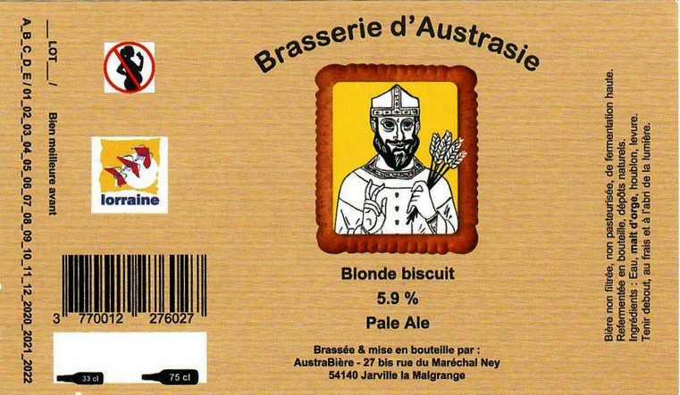 Etiquette BRASSERIE D'AUSTRASIE 18
