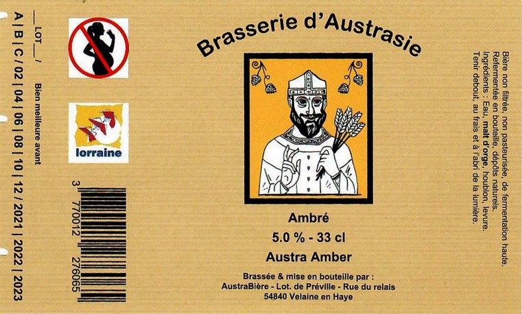 Etiquette BRASSERIE D'AUSTRASIE 20