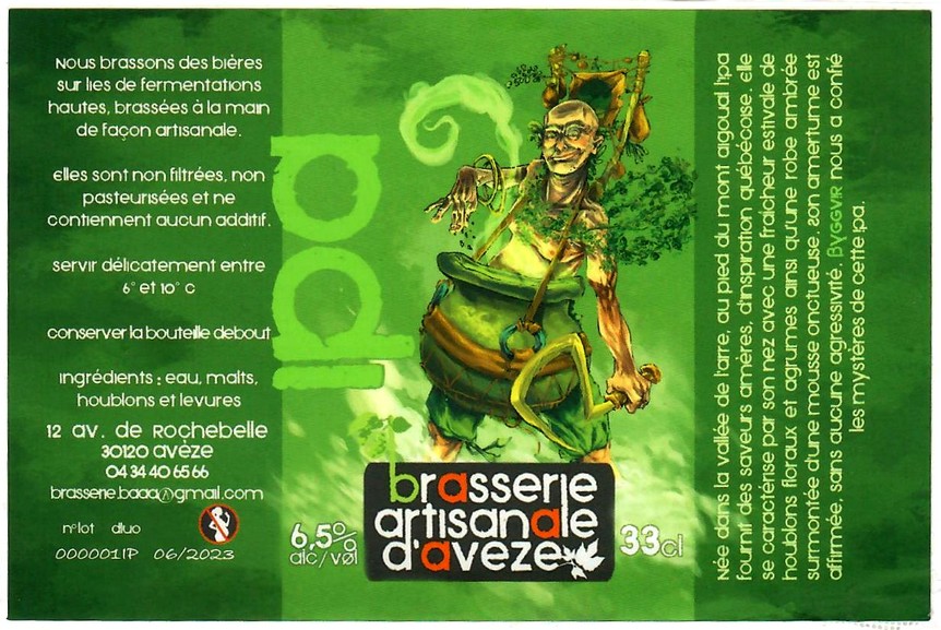 etiquette BRASSERIE D'AVEZE 01