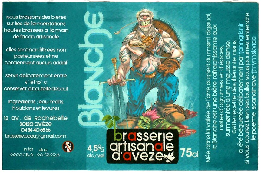 etiquette BRASSERIE D'AVEZE 04