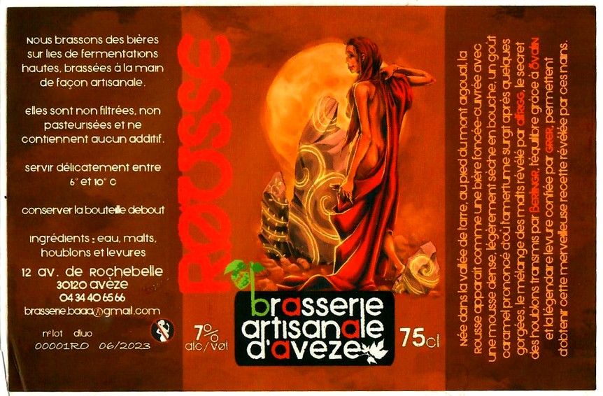 etiquette BRASSERIE D'AVEZE 06