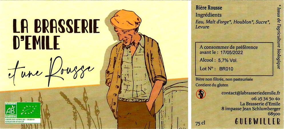 etiquette BRASSERIE D'EMILE 01