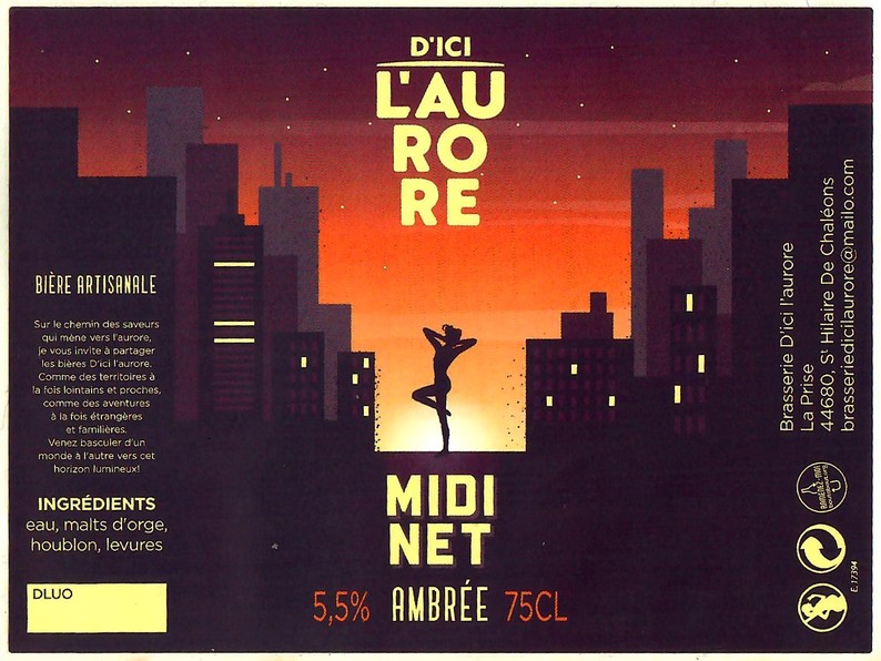 Etiquette BRASSERIE D'ICI L'AURORE 03
