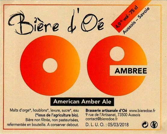 Etiquette BRASSERIE D'OE 12