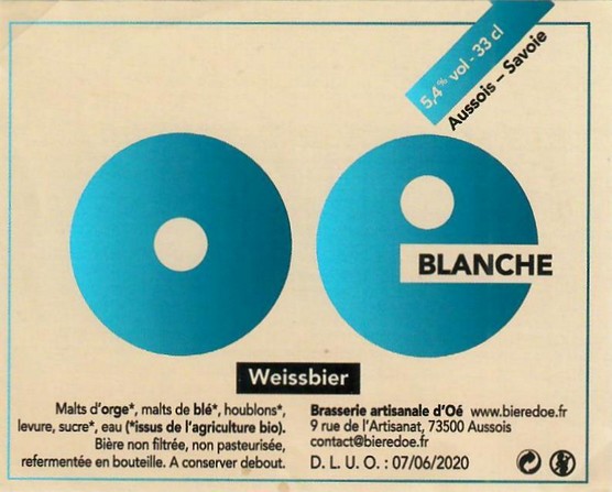 Etiquette BRASSERIE D'OE 13