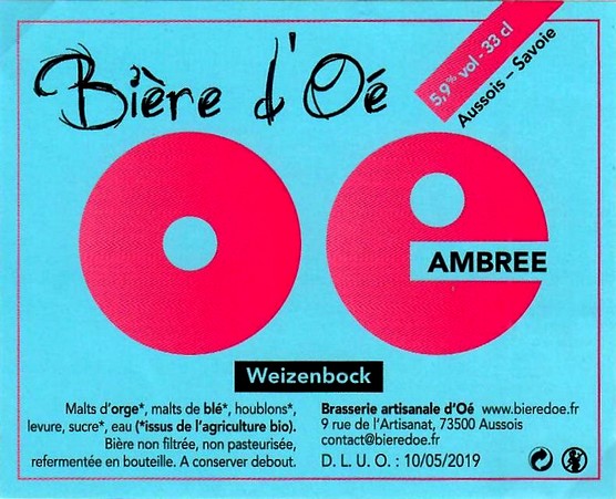 Etiquette BRASSERIE D'OE 17