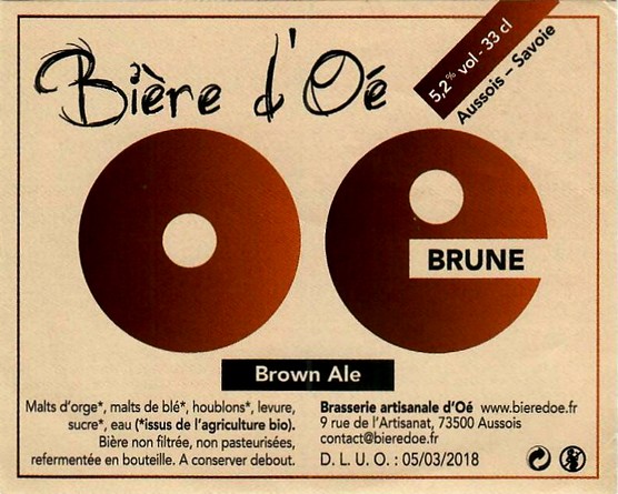 Etiquette BRASSERIE D'OE 31