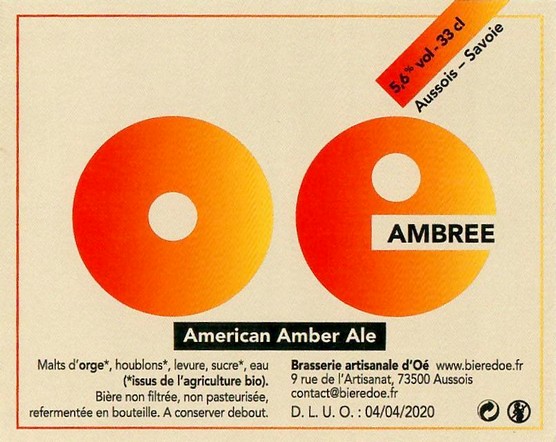 Etiquette BRASSERIE D'OE 33