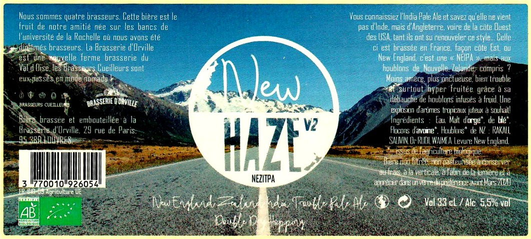 Etiquette BRASSERIE D'ORVILLE 03