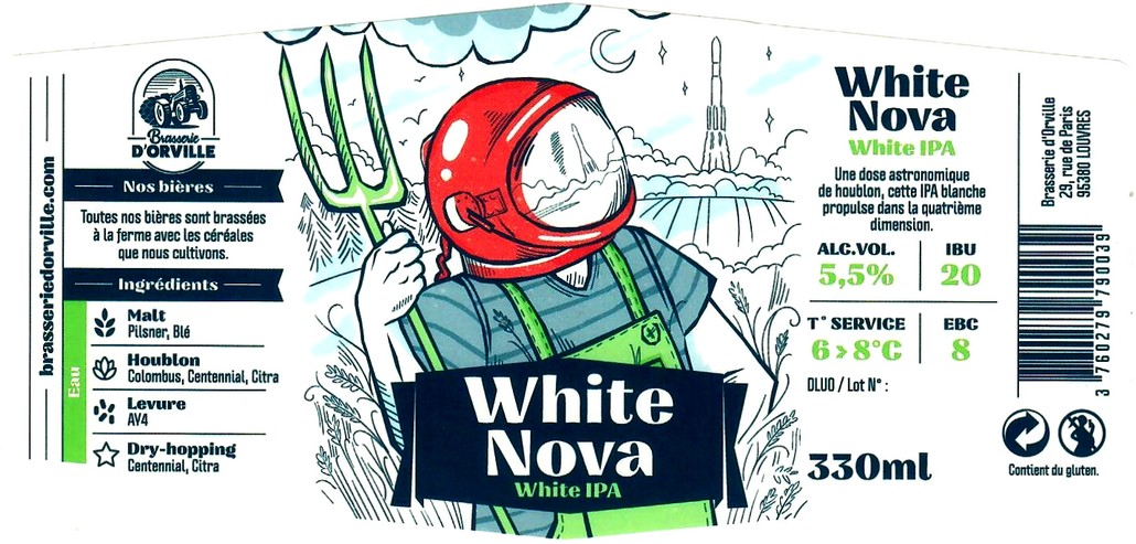 Etiquette BRASSERIE D'ORVILLE 04