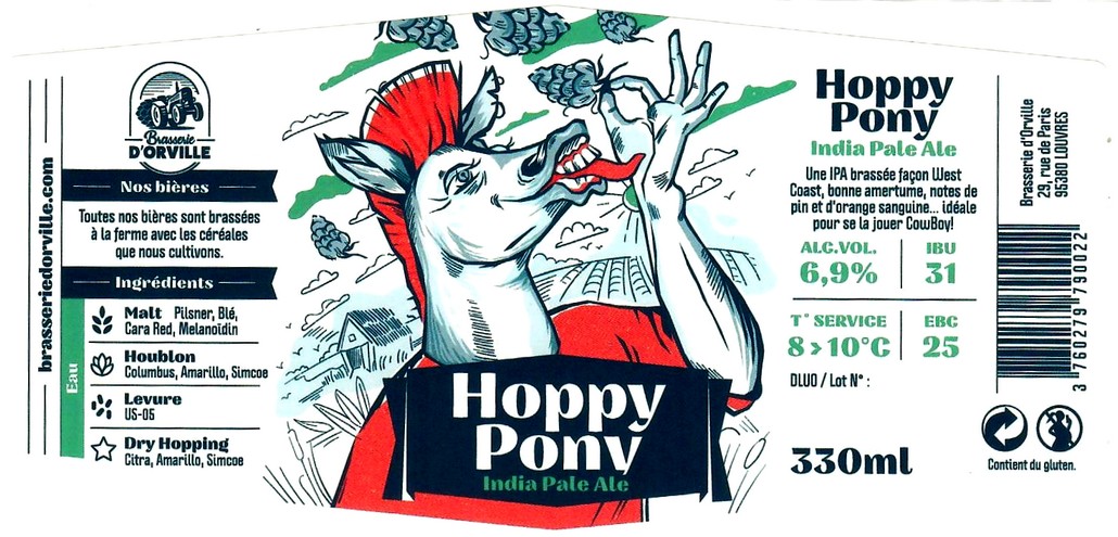 Etiquette BRASSERIE D'ORVILLE 11