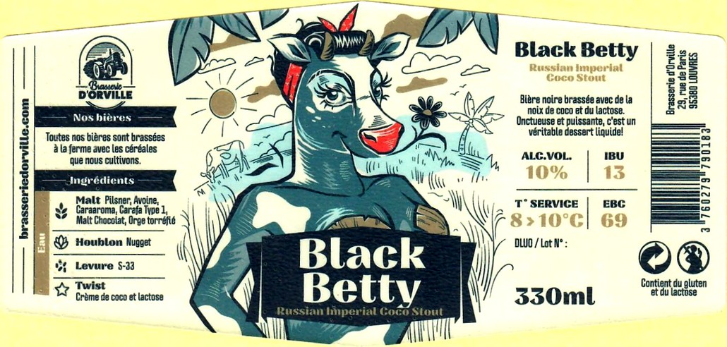 Etiquette BRASSERIE D'ORVILLE 12