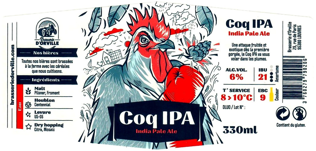 Etiquette BRASSERIE D'ORVILLE 13