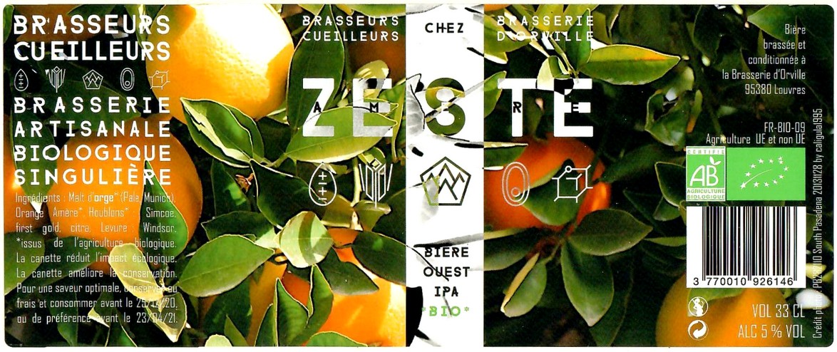 Etiquette BRASSERIE D'ORVILLE 19