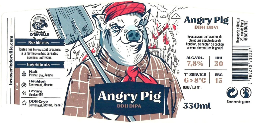 Etiquette BRASSERIE D'ORVILLE 23