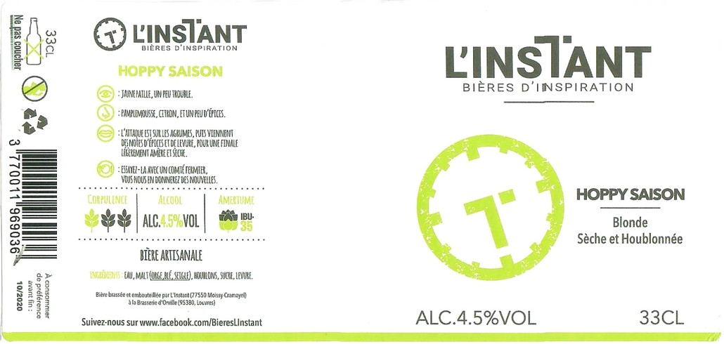 Etiquette BRASSERIE D'ORVILLE 27